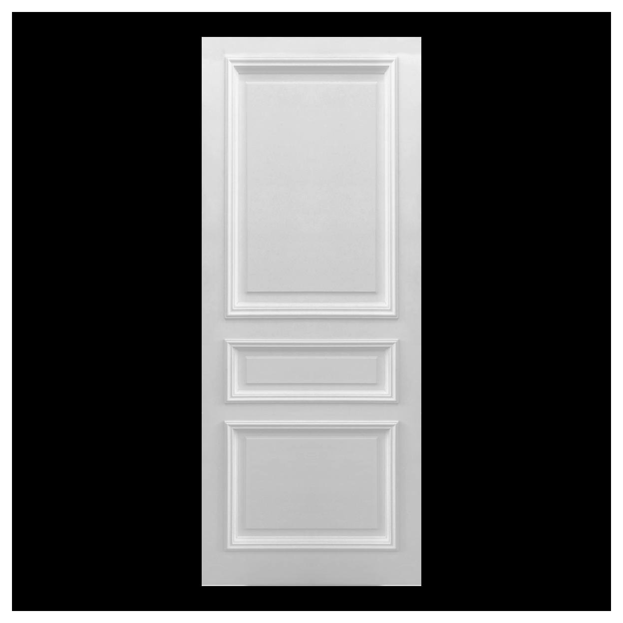 Bordeaux Internal 3 Panel 82 Door, MDF White Prime