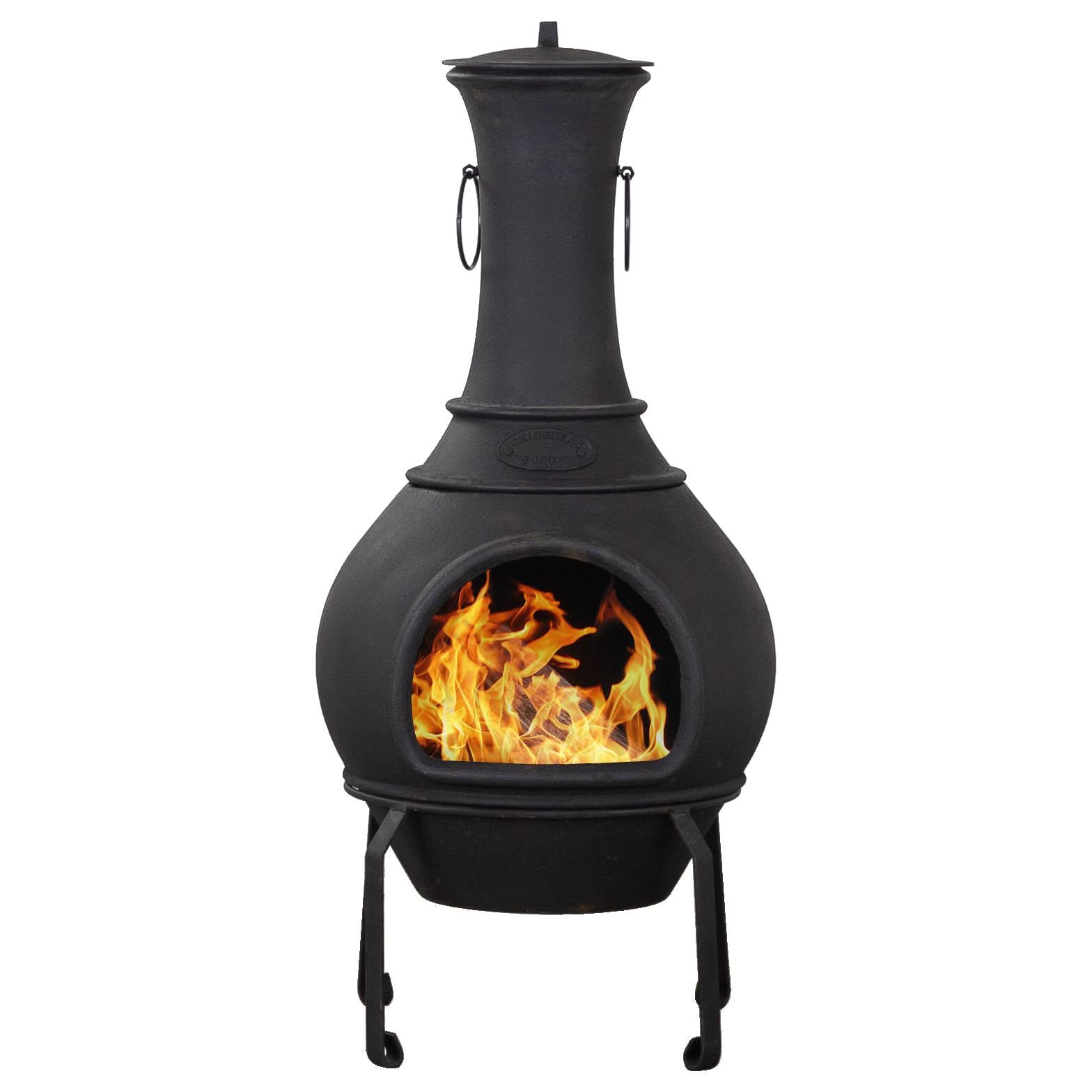 Argon Cast Iron Chiminea, Black