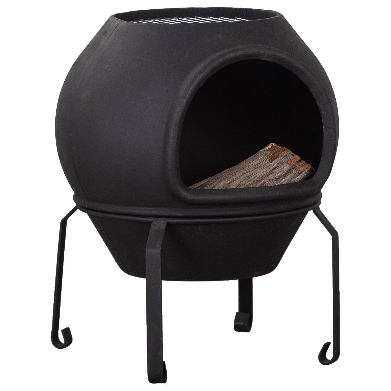 Argon Cast Iron Chiminea, Black
