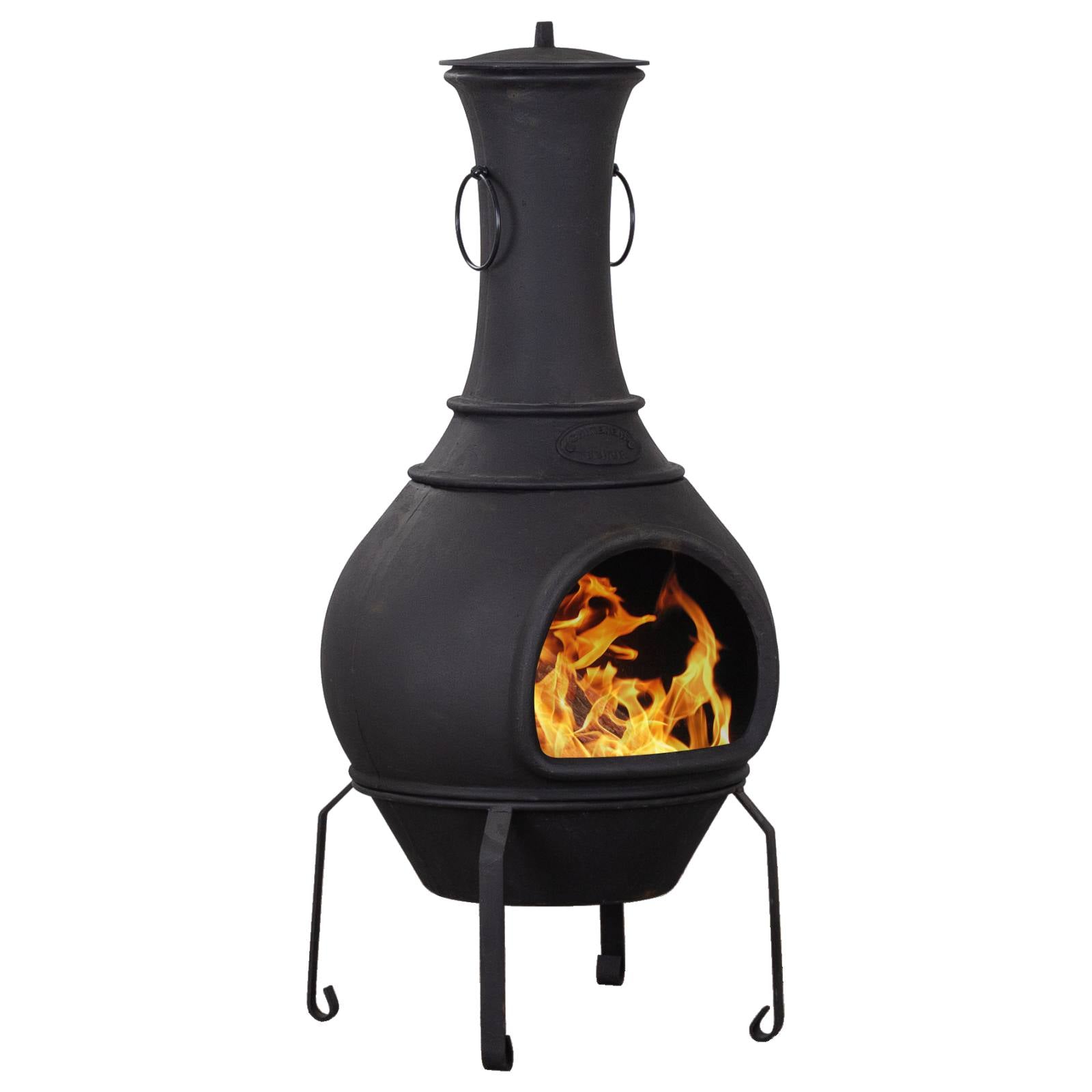 Argon Cast Iron Chiminea, Black
