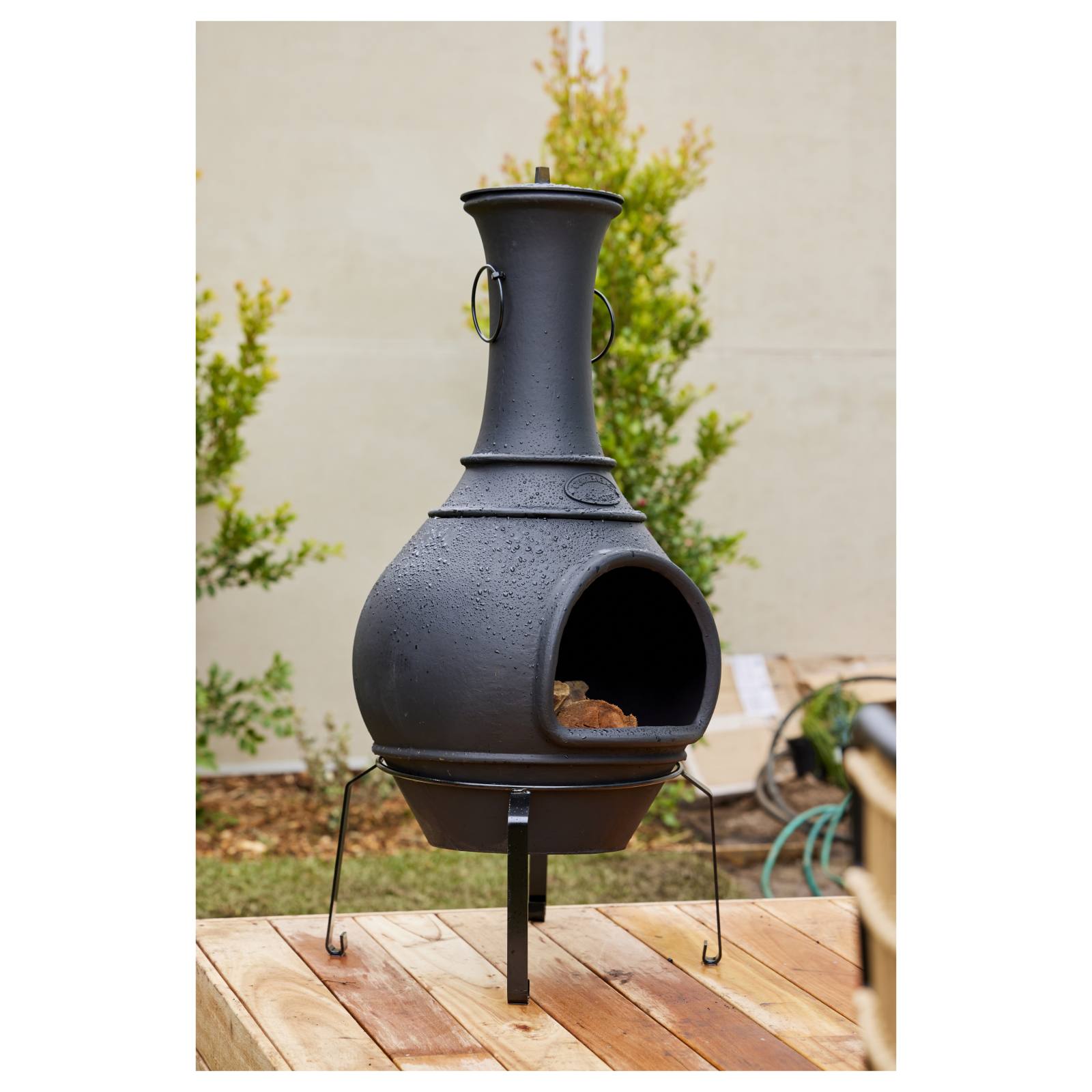 Argon Cast Iron Chiminea, Black