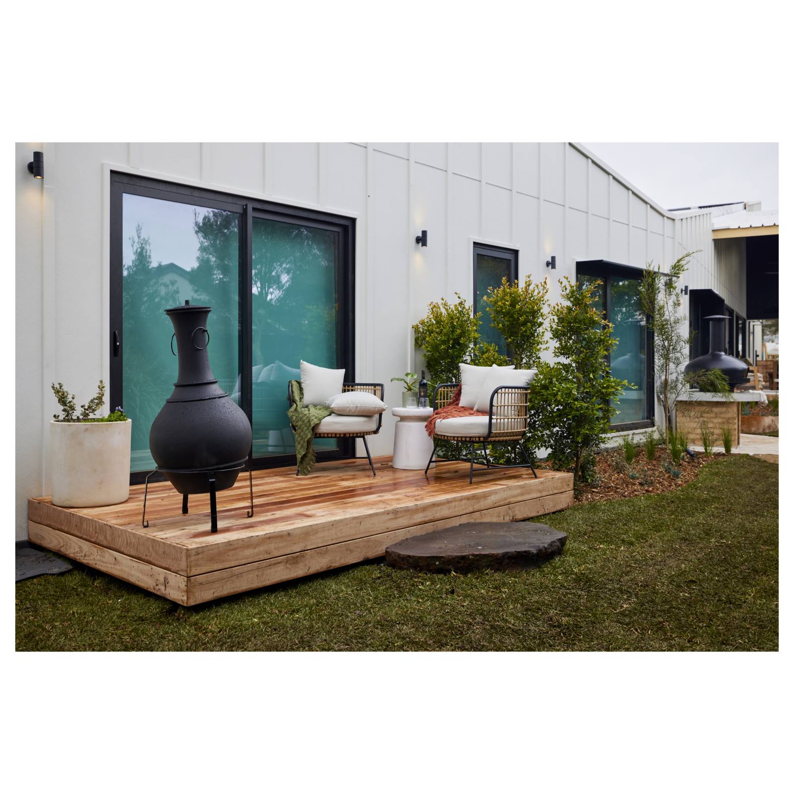 Argon Cast Iron Chiminea, Black