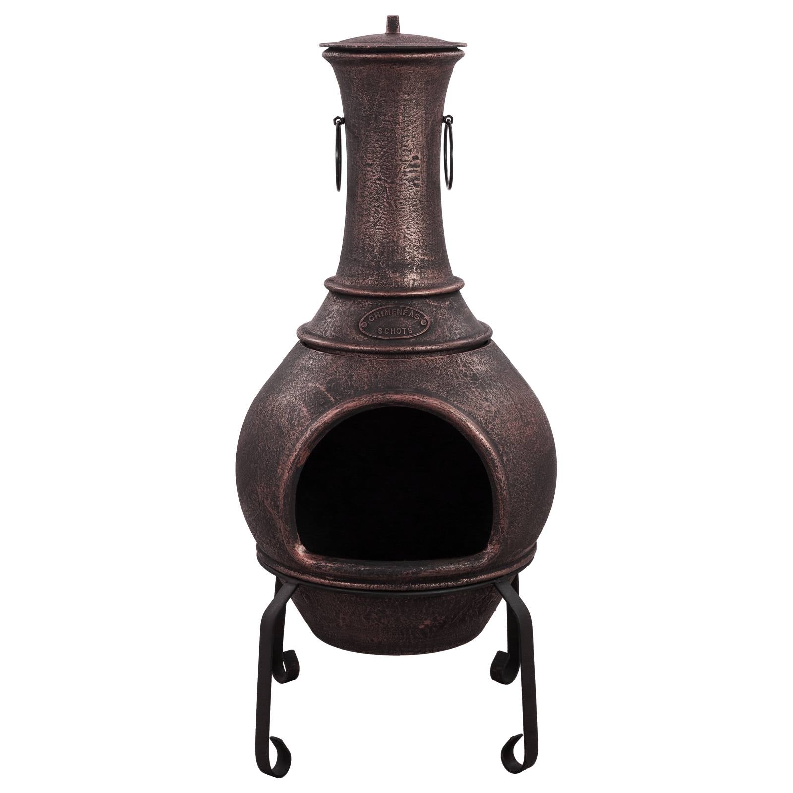 Argon Cast Iron Chiminea, Antique Copper