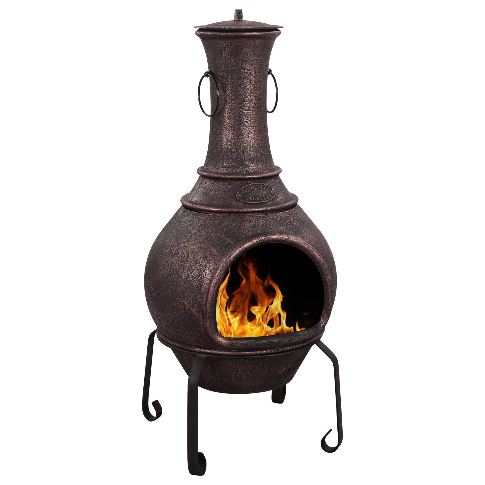 Argon Cast Iron Chiminea, Antique Copper