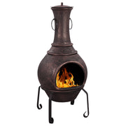 Argon Cast Iron Chiminea, Antique Copper