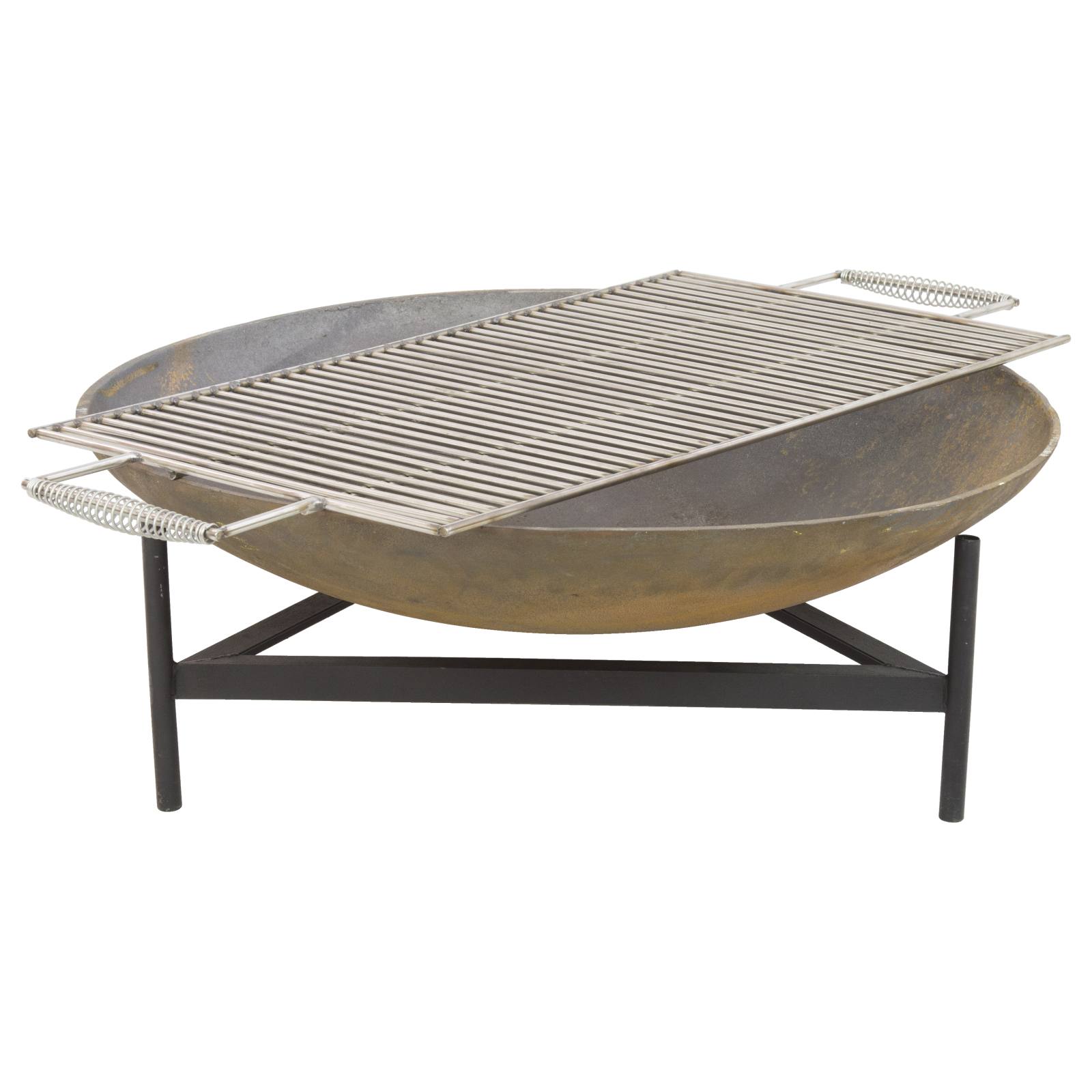 Large Spartacus Cast Iron Fire Pit, Rust Finish