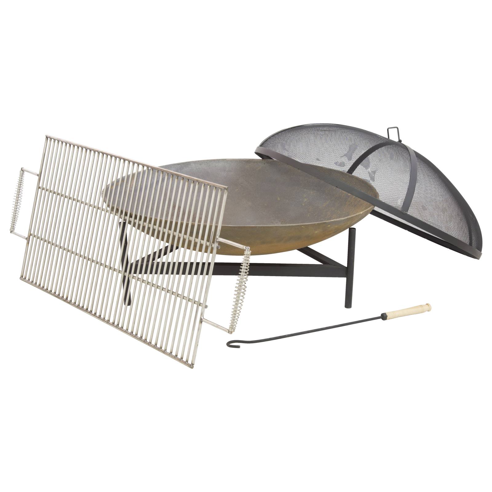 Large Spartacus Cast Iron Fire Pit, Rust Finish