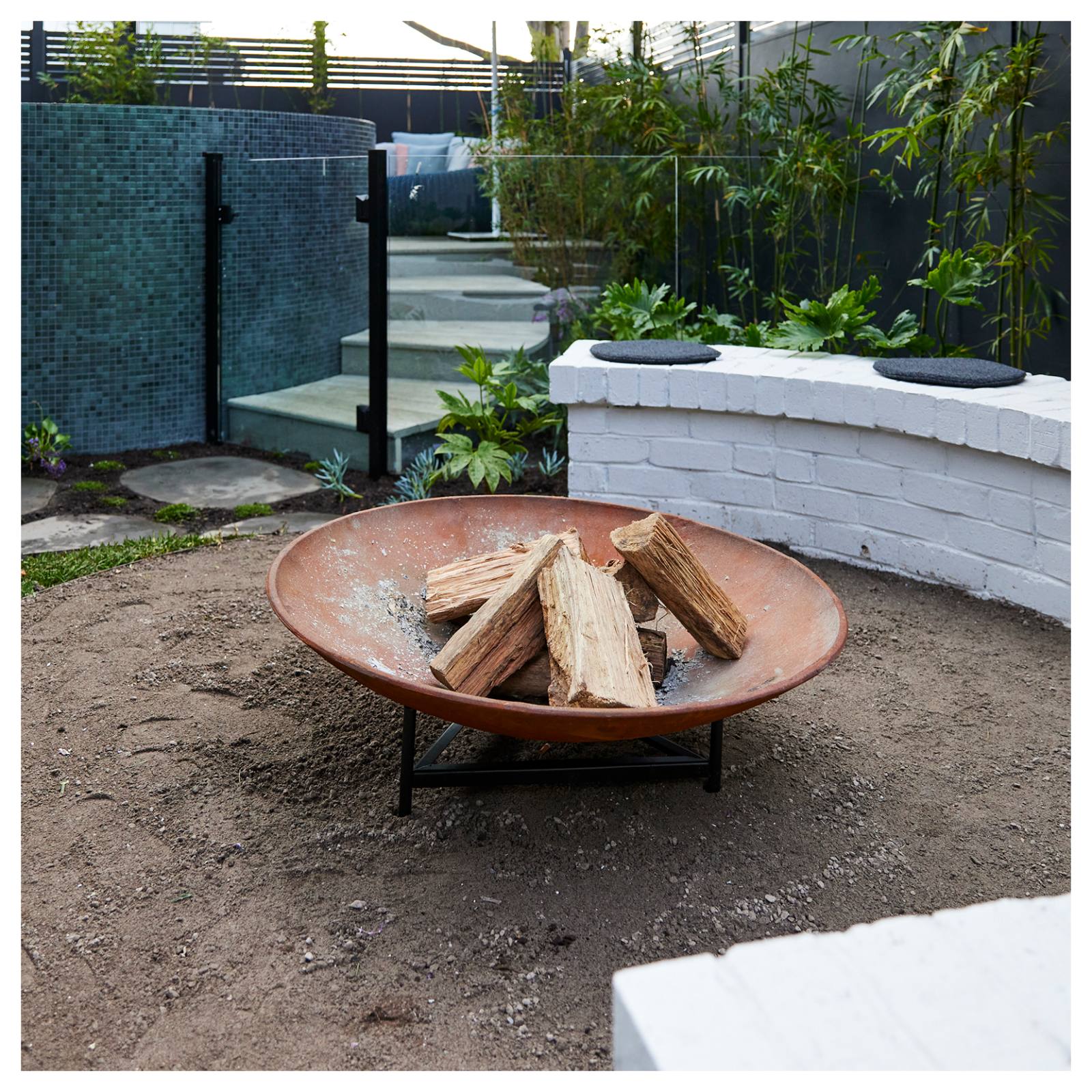 Large Spartacus Cast Iron Fire Pit, Rust Finish