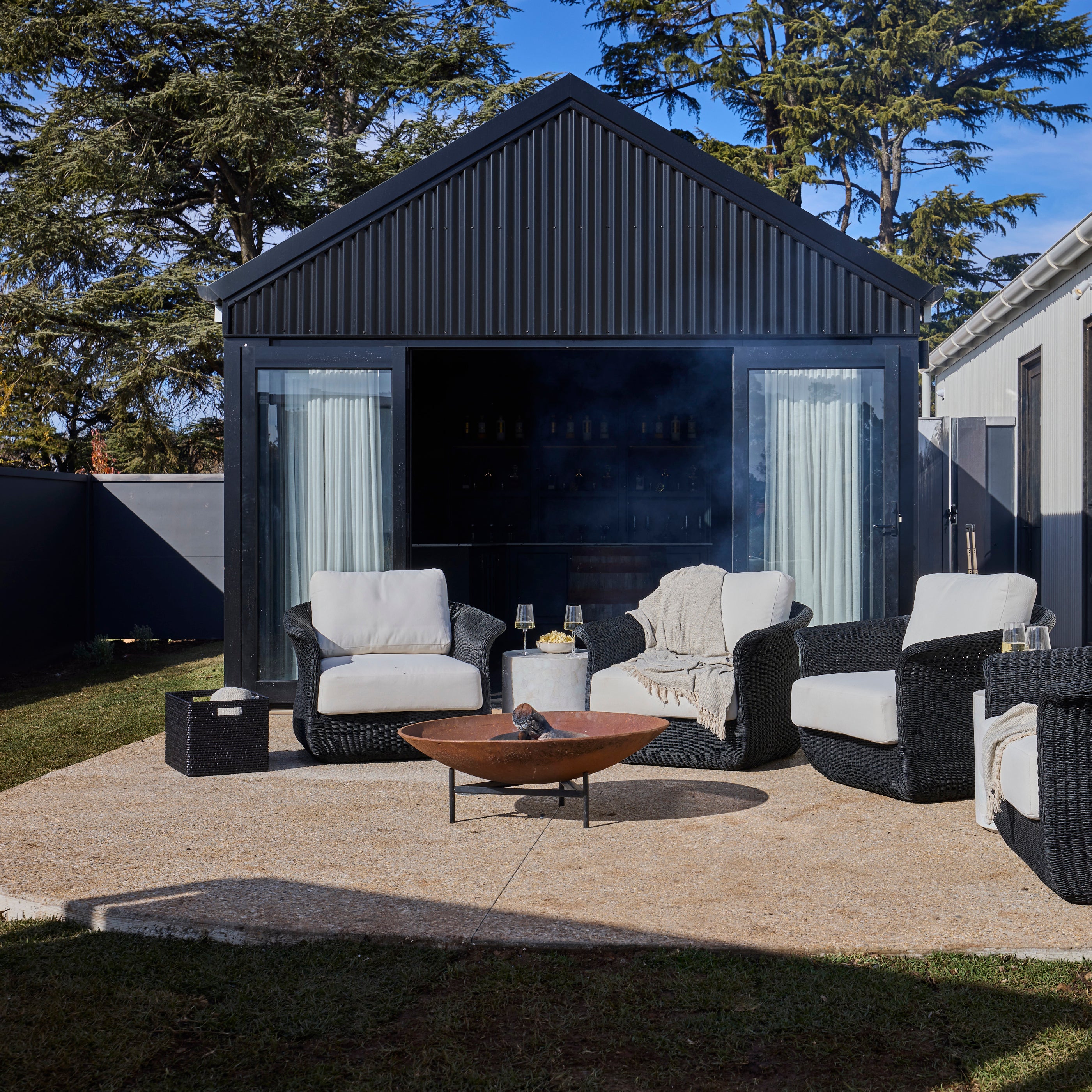 Large Spartacus Cast Iron Fire Pit, Rust Finish