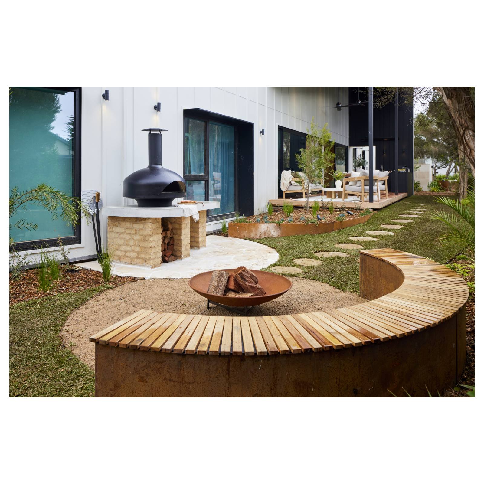 Large Spartacus Cast Iron Fire Pit, Rust Finish