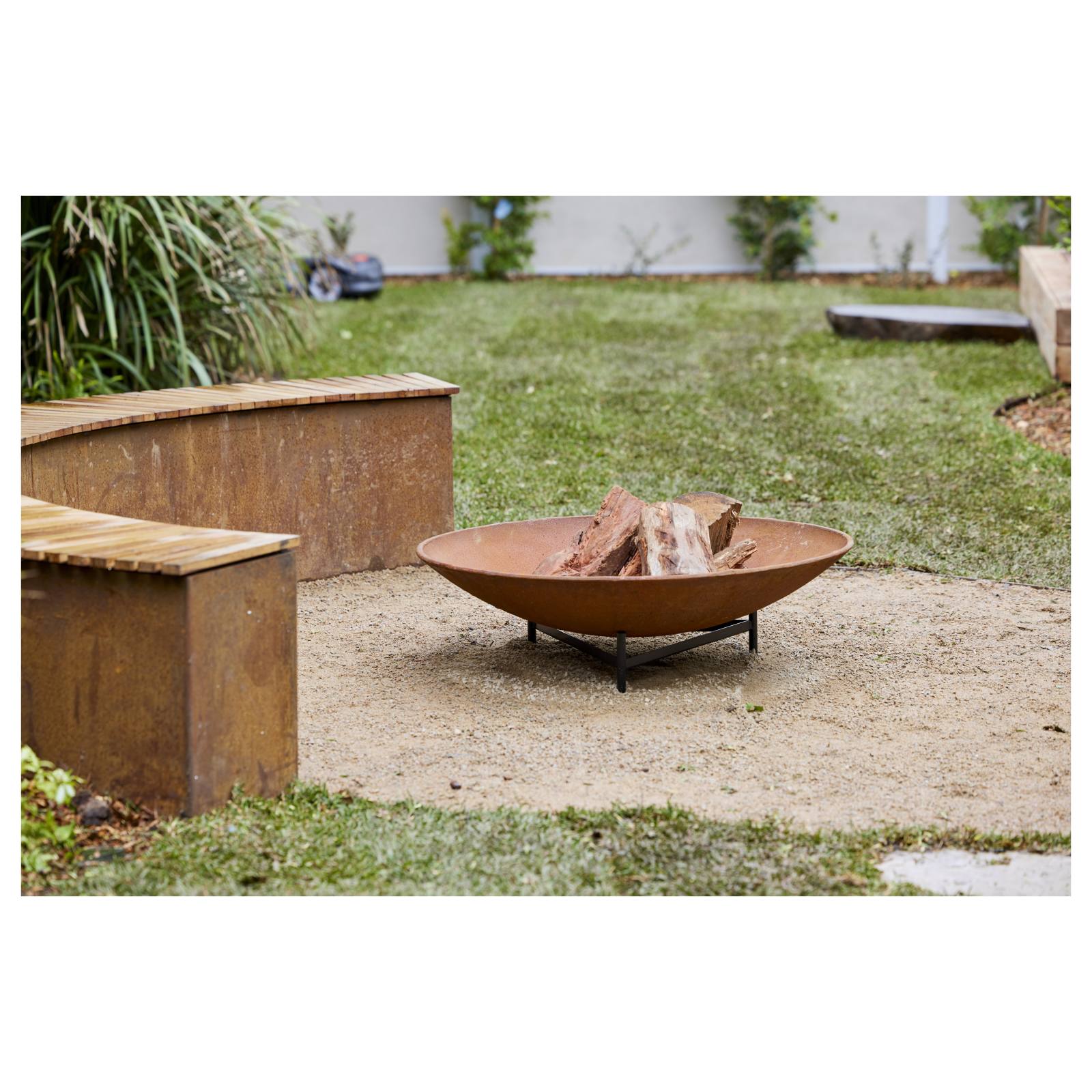 Large Spartacus Cast Iron Fire Pit, Rust Finish