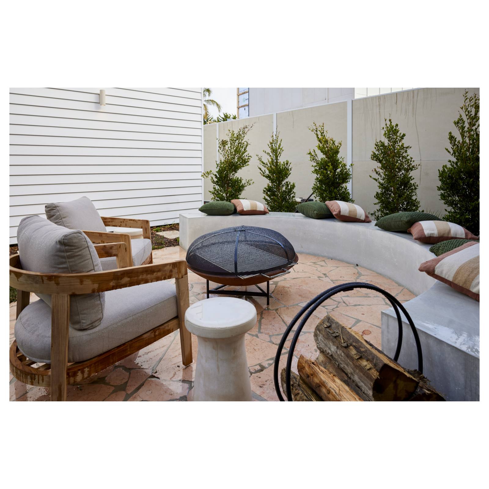 Large Spartacus Cast Iron Fire Pit, Rust Finish