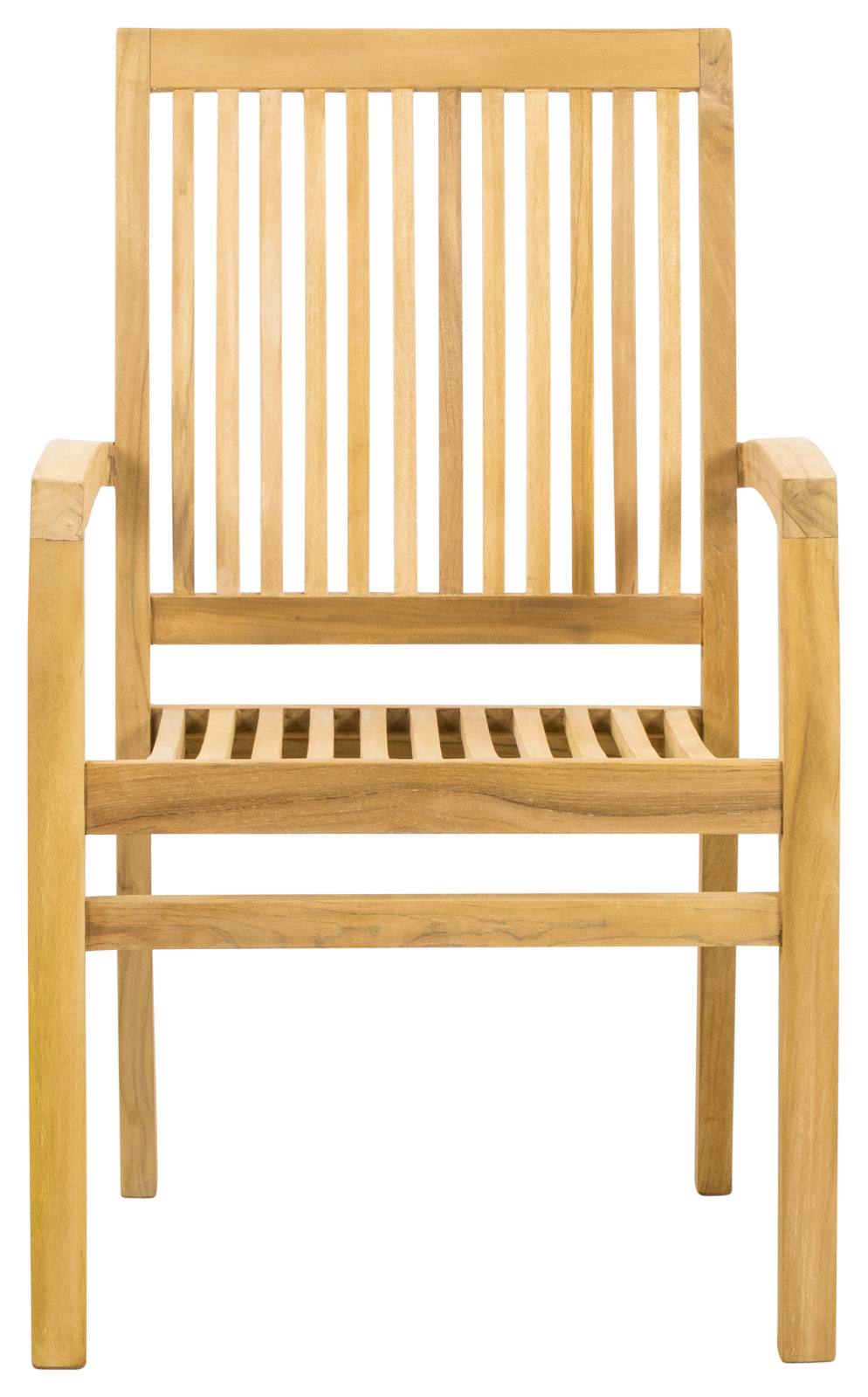 Oakley Stackable Teak Armchair, Natural