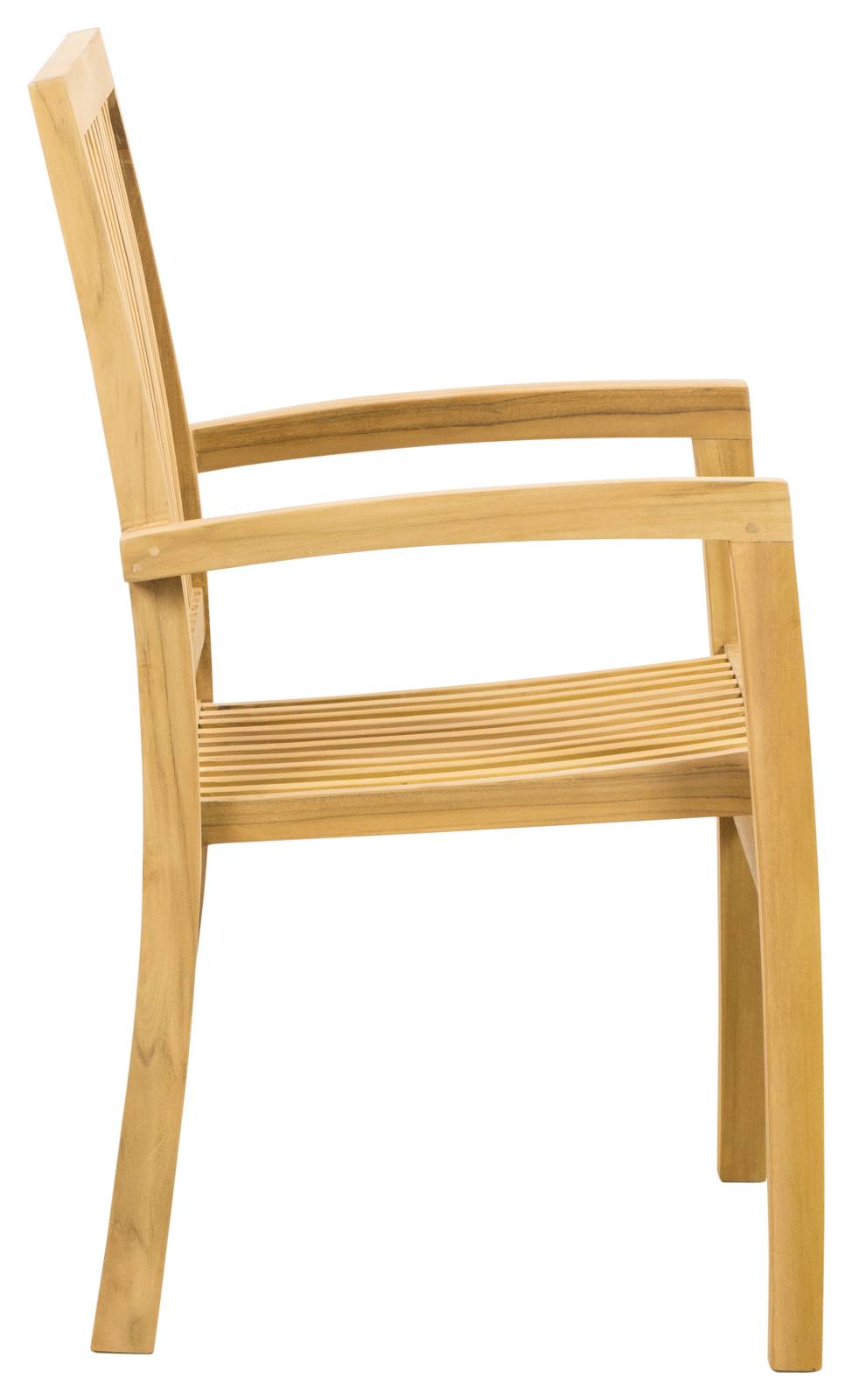 Oakley Stackable Teak Armchair, Natural
