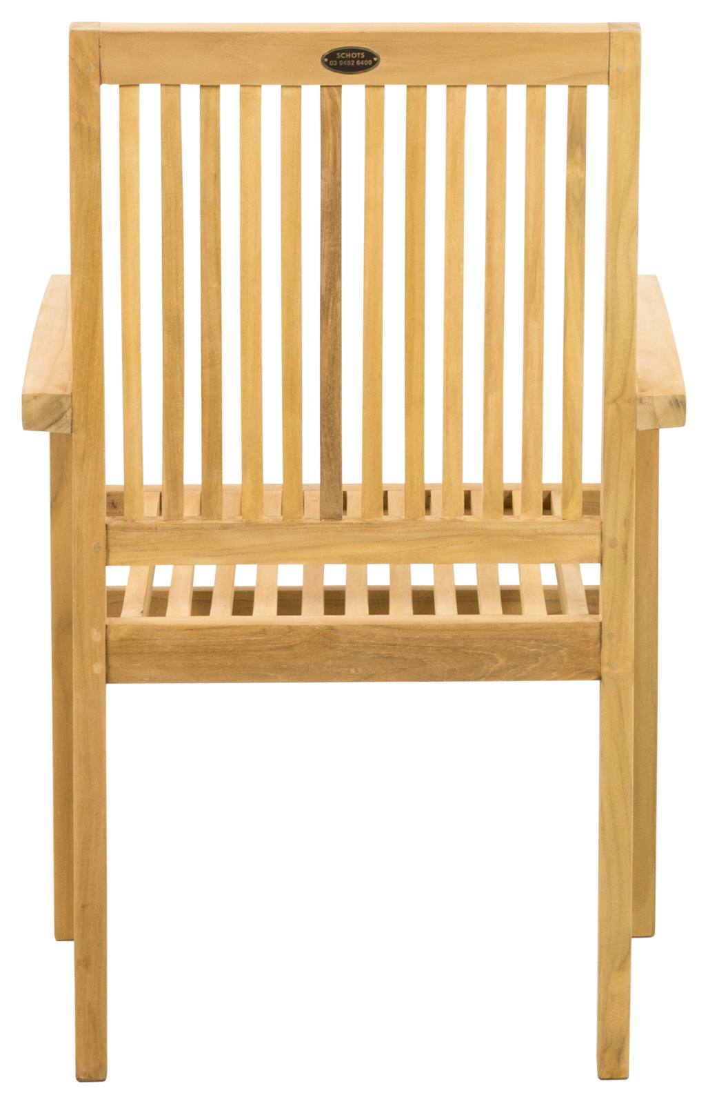 Oakley Stackable Teak Armchair, Natural