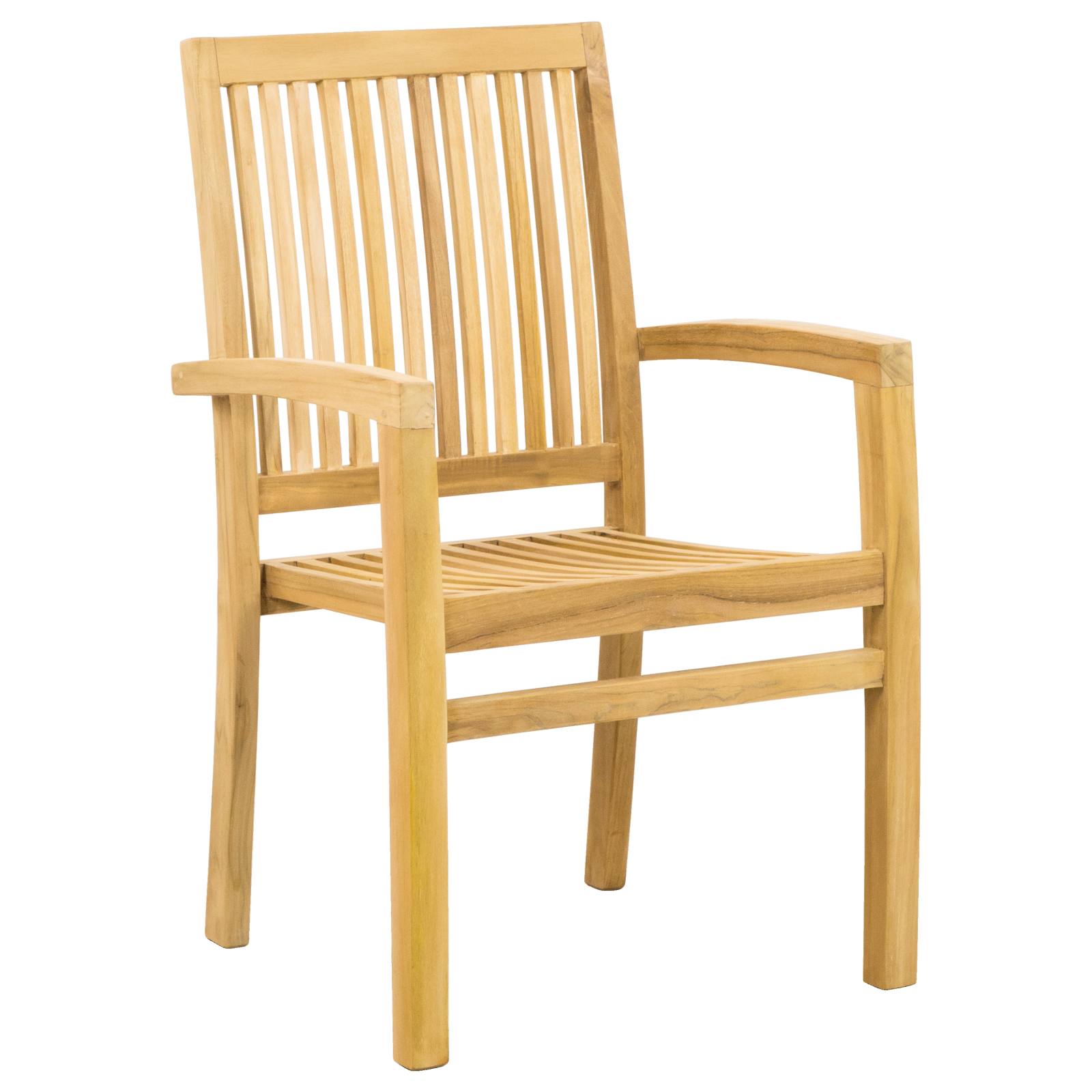 Oakley Stackable Teak Armchair, Natural