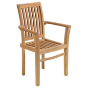 Mu Stackable Teak Armchair, Raw