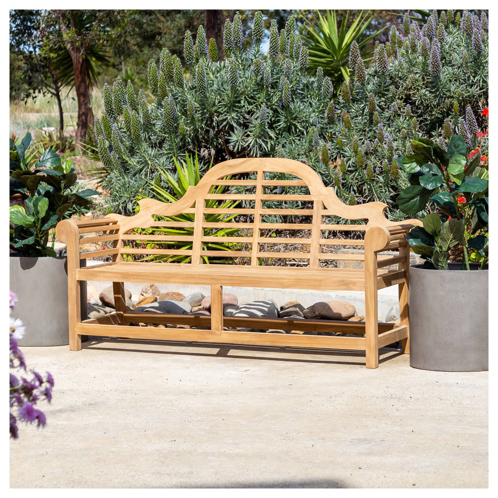 Marlboro Teak Garden Bench (Fully Assembled), Raw