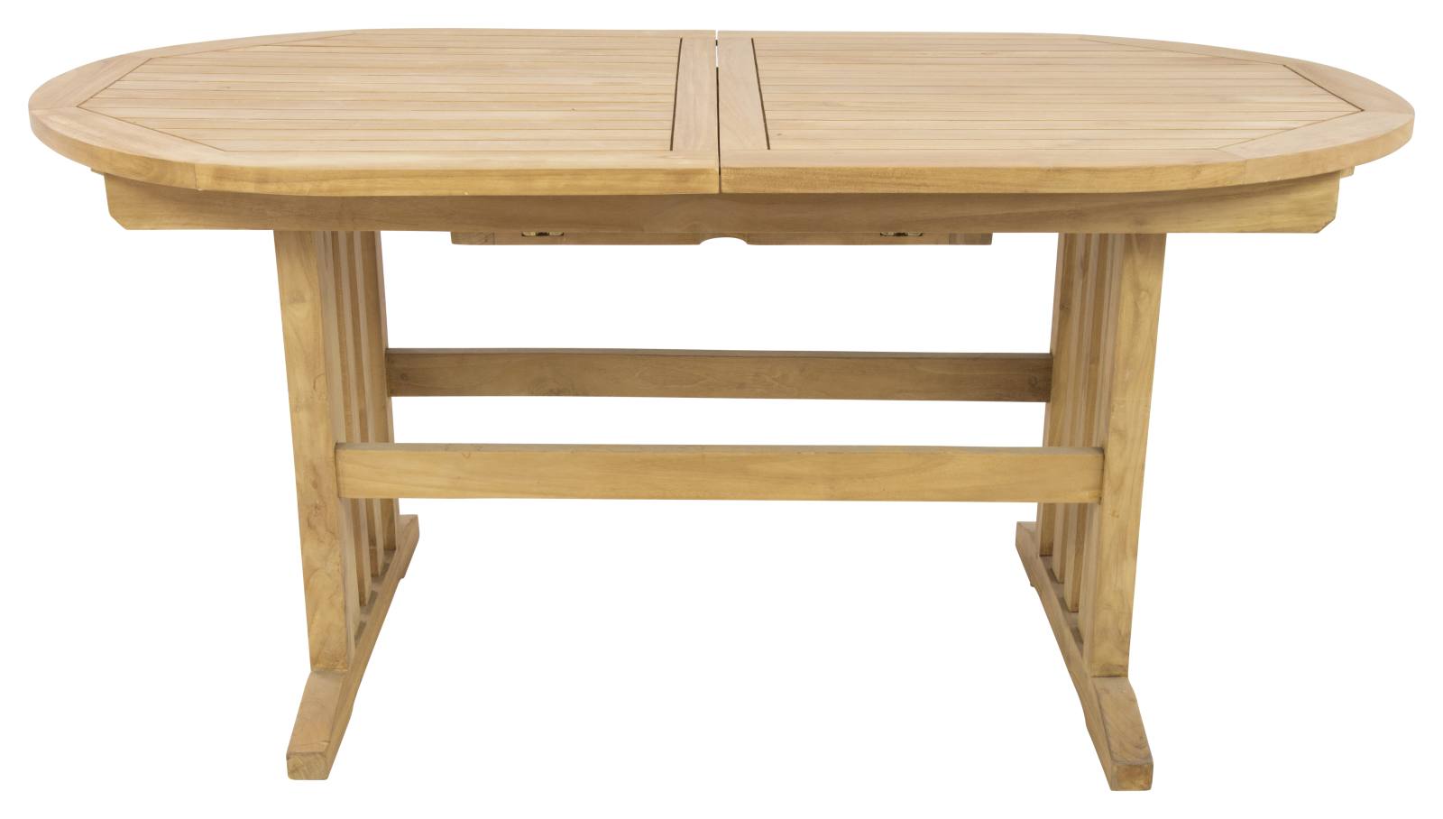 Auckland Extendable Teak Umbrella Table Natural