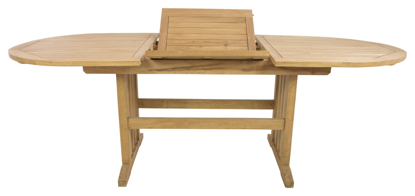 Auckland Extendable Teak Umbrella Table Natural