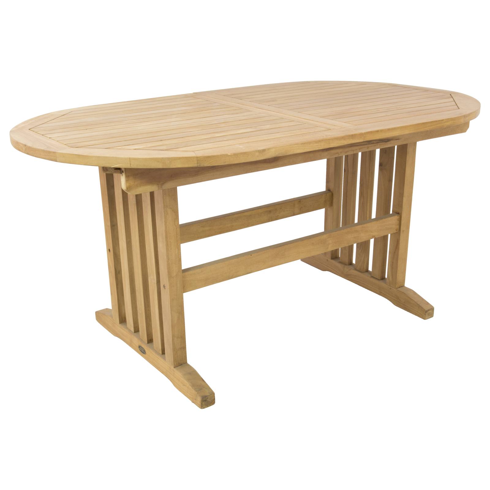 Auckland Extendable Teak Umbrella Table Natural