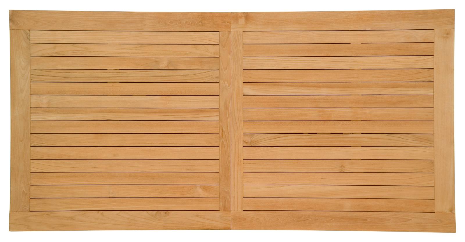 Florence Extendable Teak Dining Umbrella Table, Natural