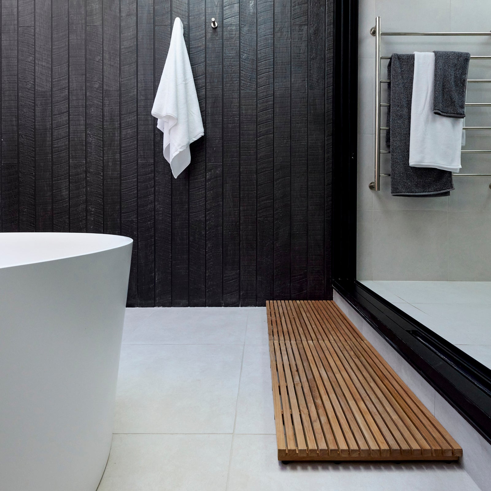 Teak 65x45cm Bath Mat, Natural