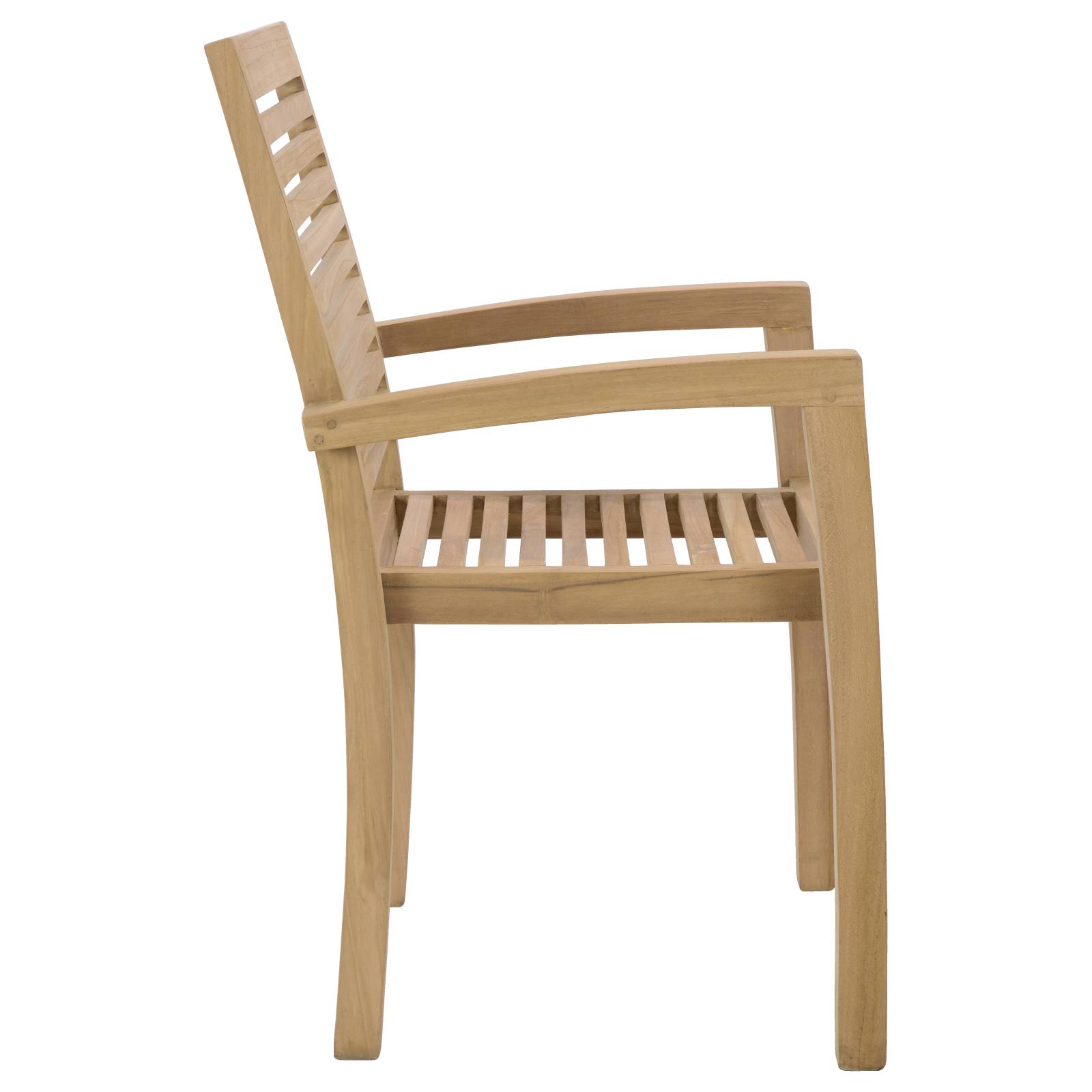 Medan 53x55x93cmTeak Arm Chair, Natural