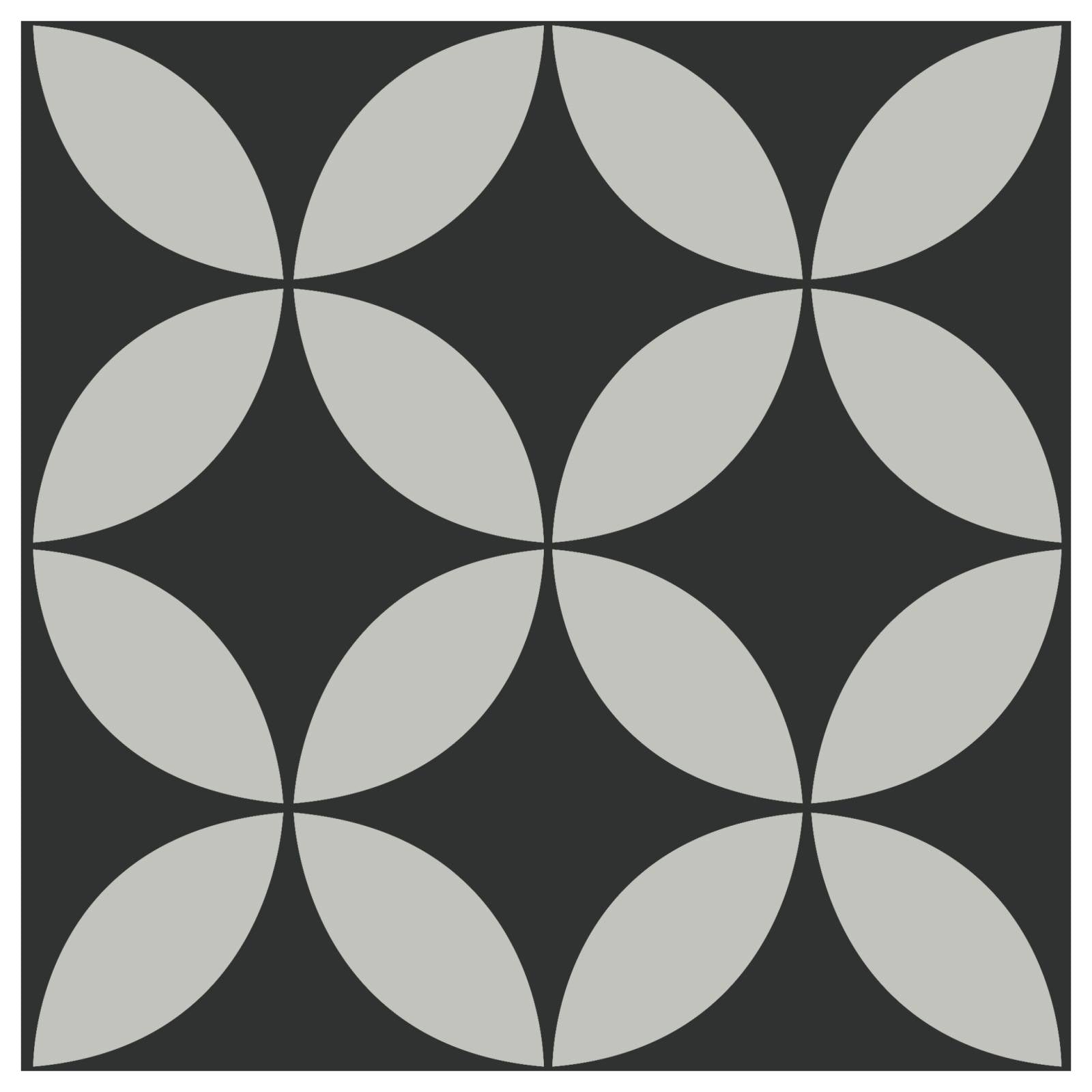 Cercel Encaustic Tile 20x20, White