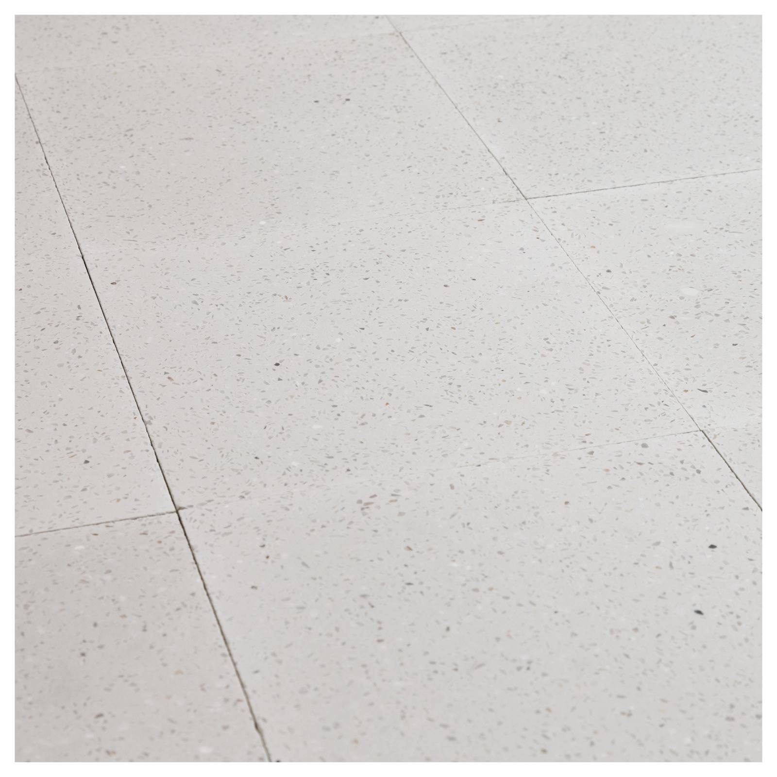 Terrazo 20x20 Cement Encaustic Tile, White Chip