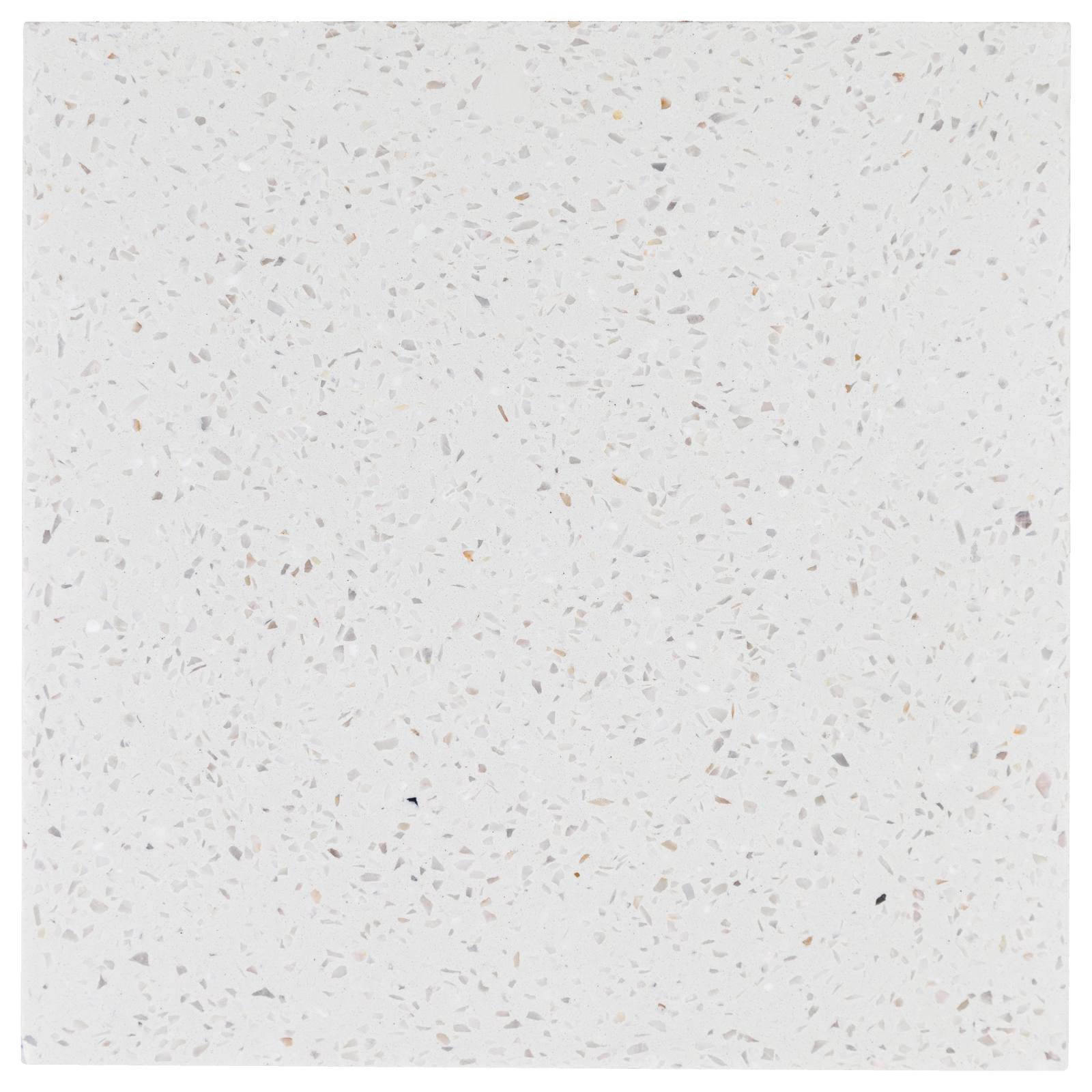 Terrazo 20x20 Cement Encaustic Tile, White Chip