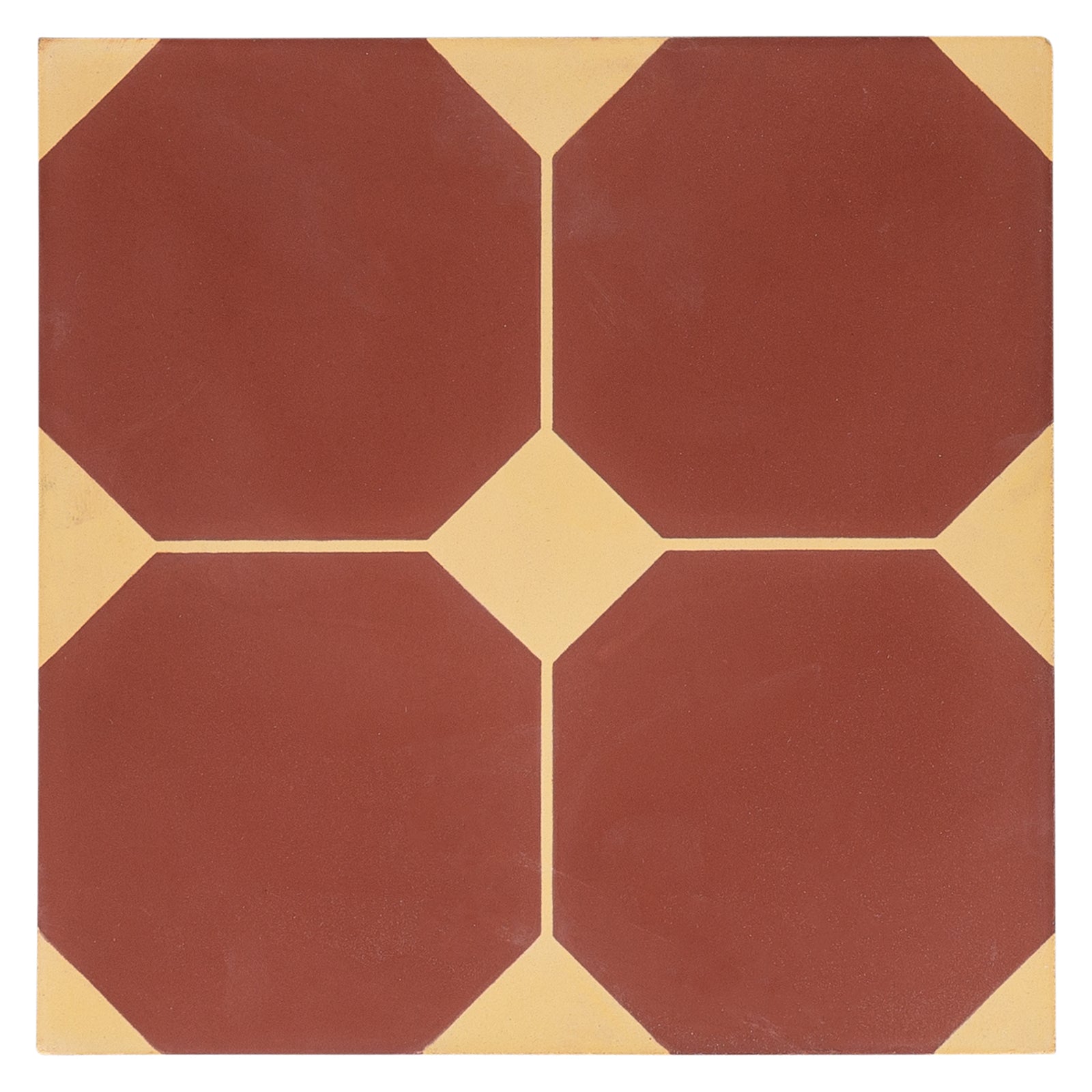 Sorrell 20x20x1.6cm Feature Encaustic Tile, Red & Beige