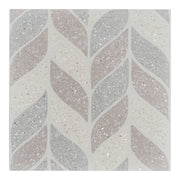 Vera Terrazzo 20x20x1.6 Encaustic Tile with Mother Pearl, Beige Rose & Grey
