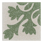 Vittoria Terrazzo 20x20x1.6 Encaustic Tile with Mother Pearl, Beige & Green