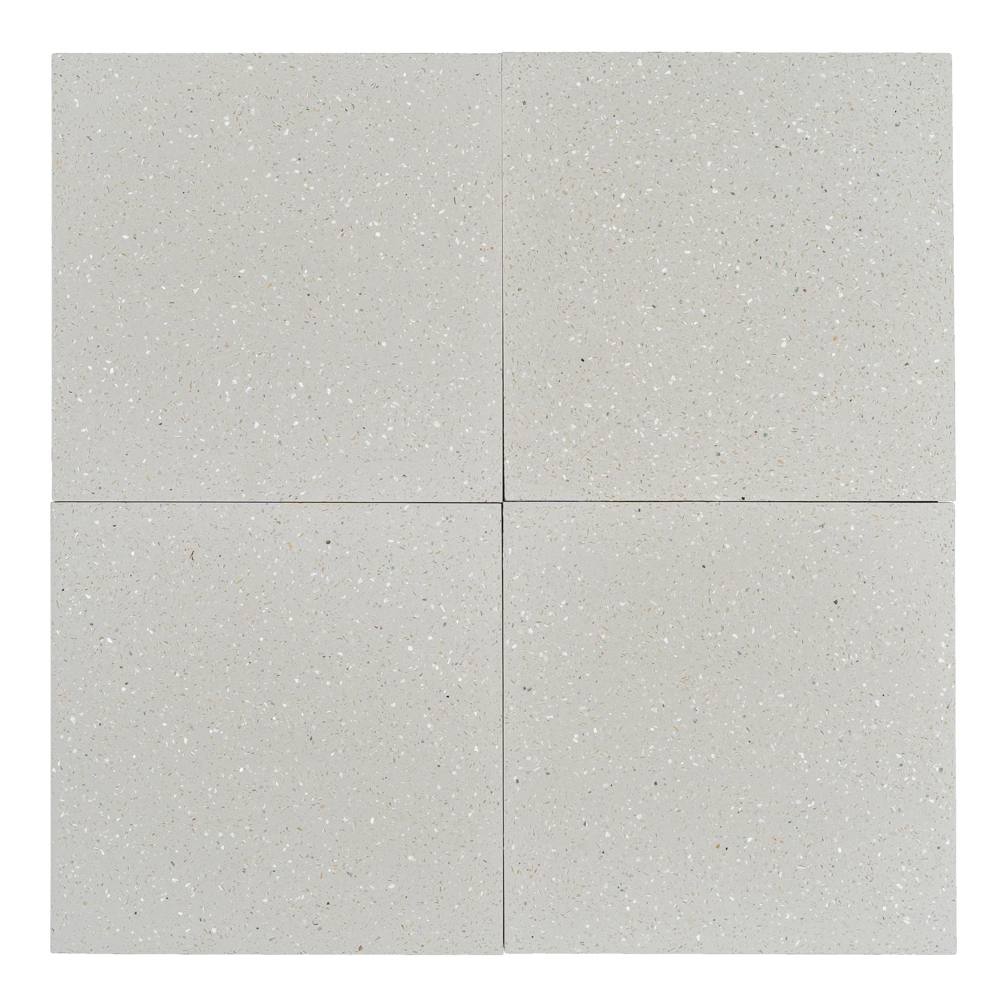 Plain Terrazzo 20x20x1.6 Encaustic Tile with Mother Pearl, Beige