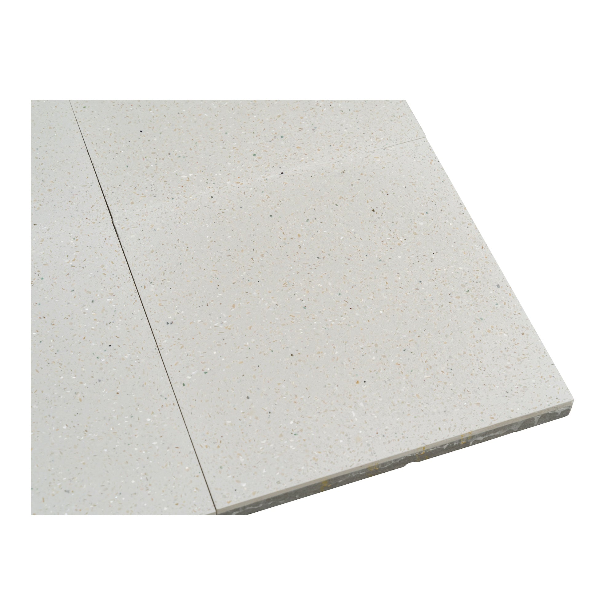 Plain Terrazzo 20x20x1.6 Encaustic Tile with Mother Pearl, Beige