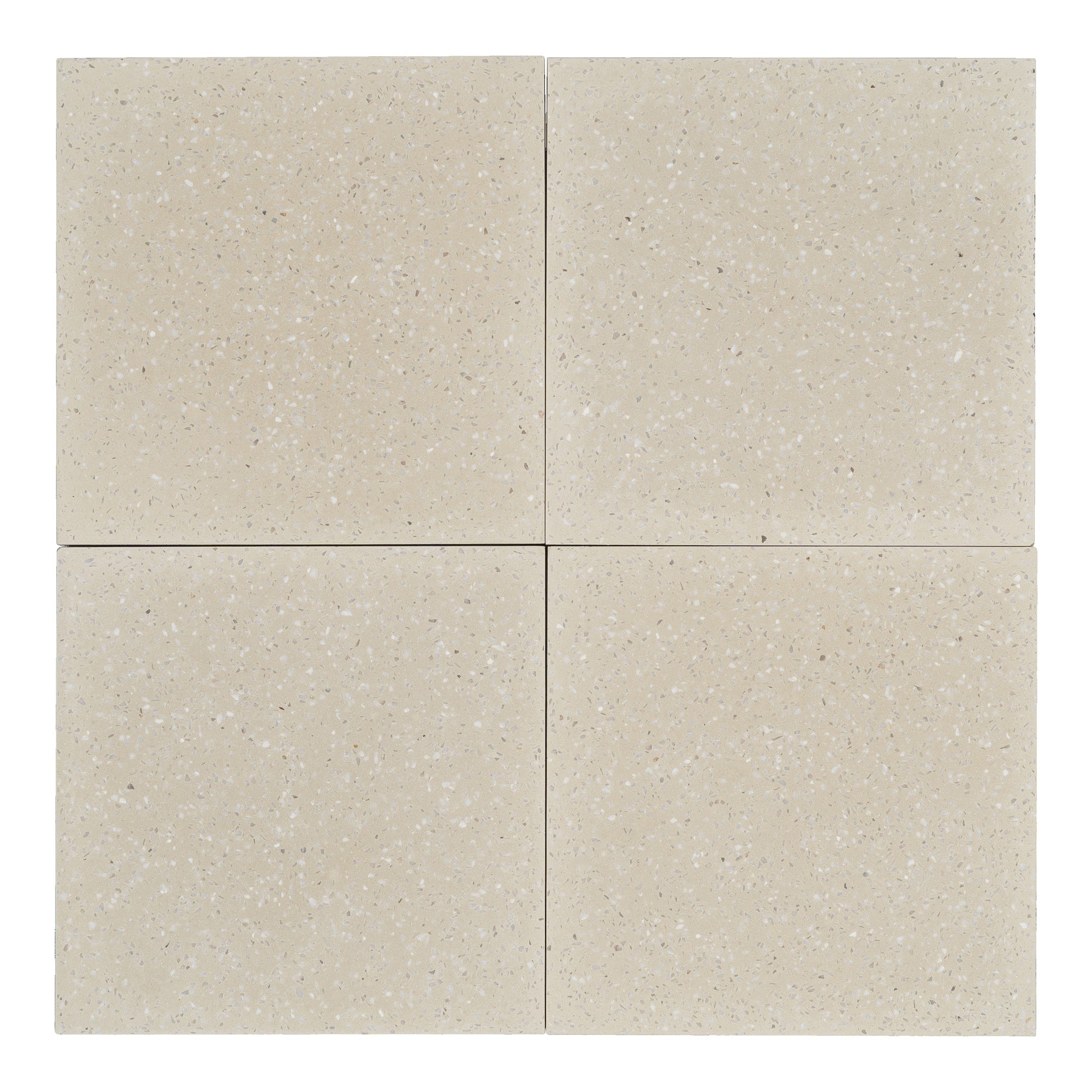 Plain Terrazzo 20x20x1.6 Encaustic Tile with Chips, Stone