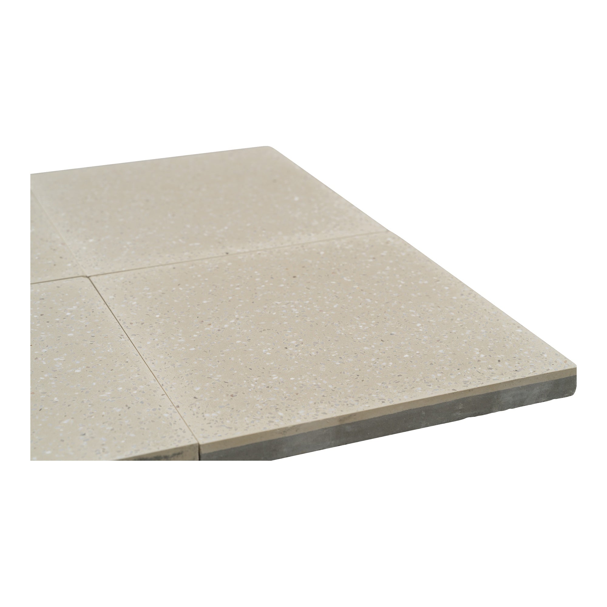Plain Terrazzo 20x20x1.6 Encaustic Tile with Chips, Stone