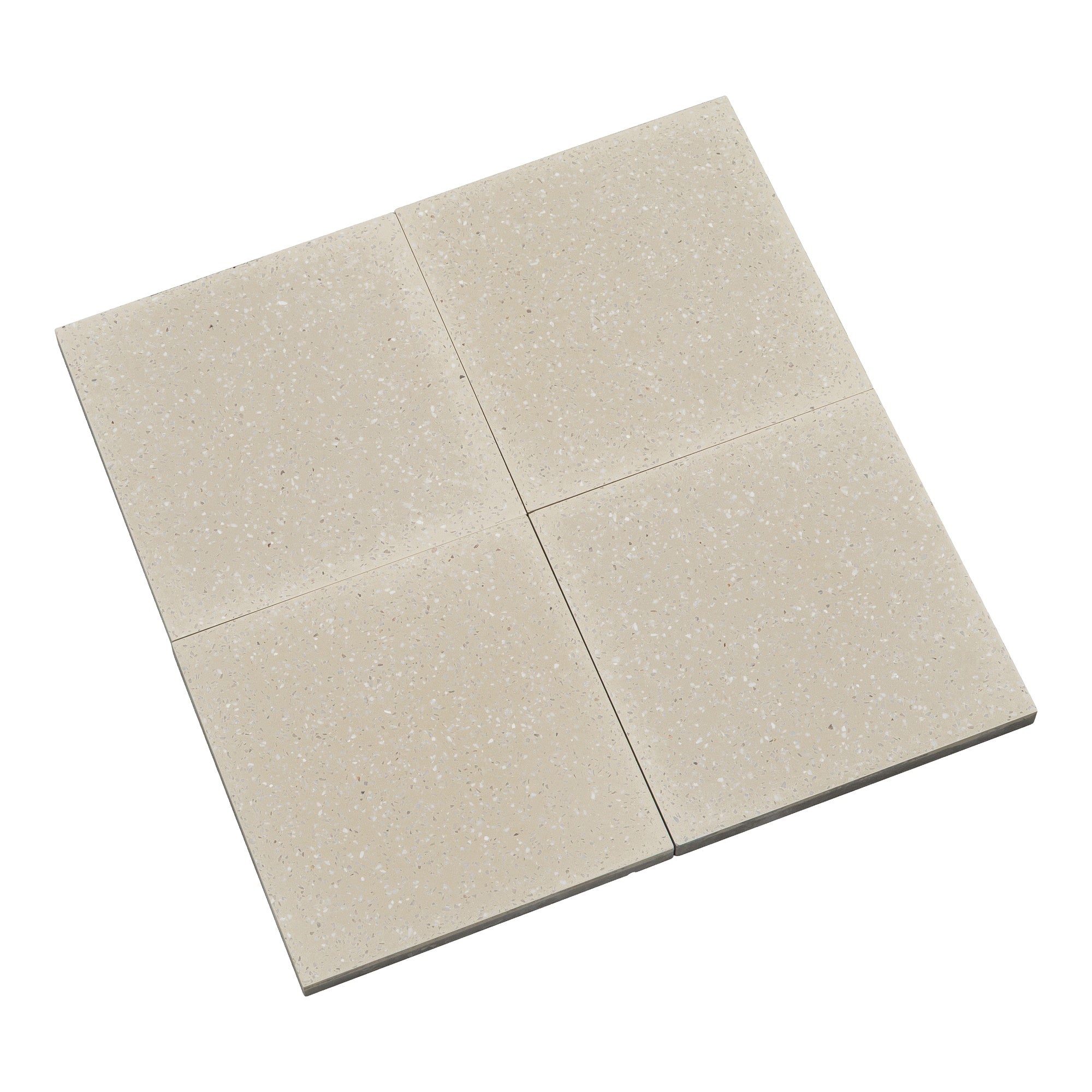 Plain Terrazzo 20x20x1.6 Encaustic Tile with Chips, Stone