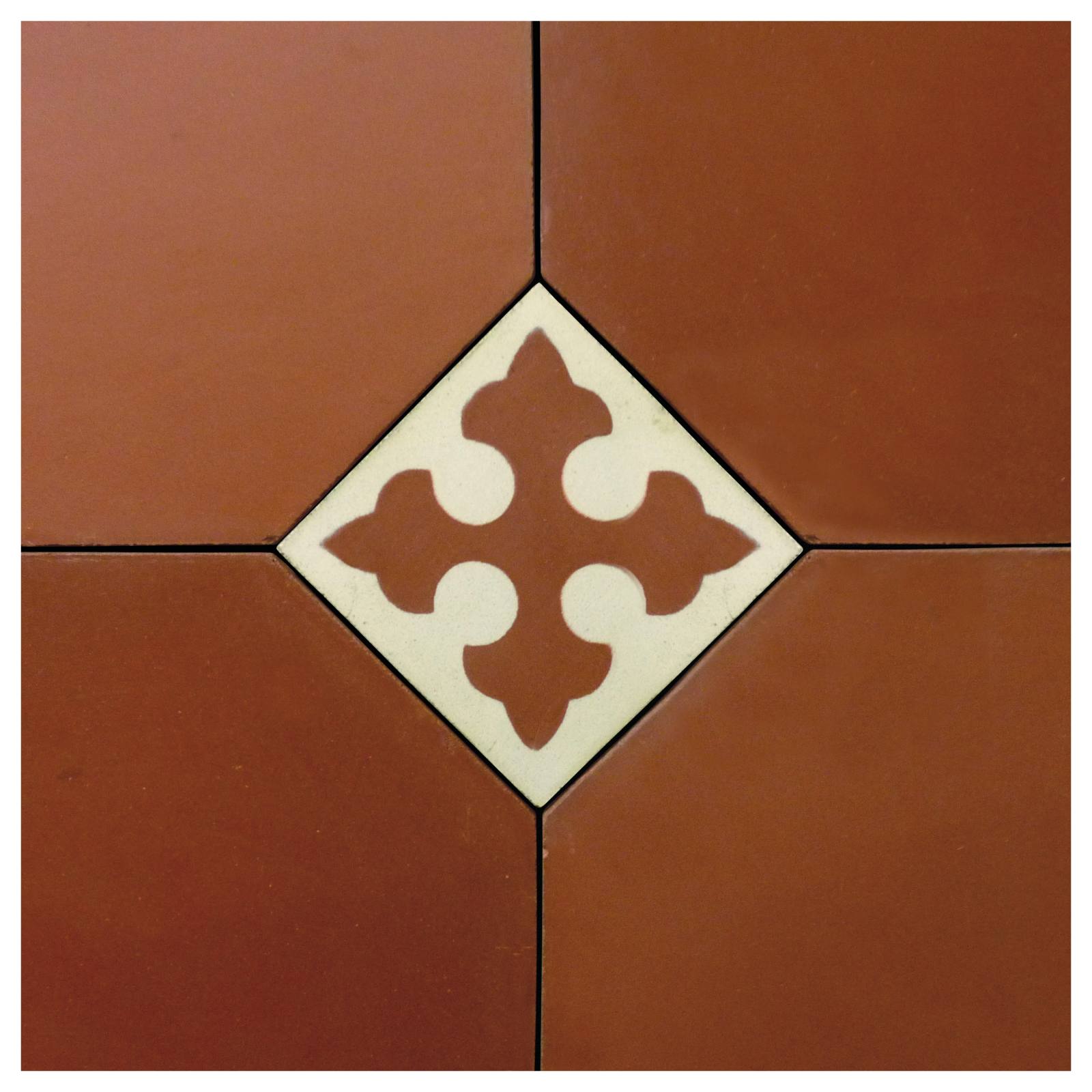 Artannes Octagonal Encaustic Tile, Terracotta
