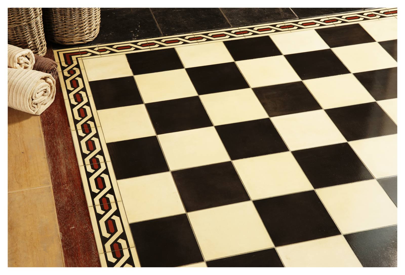 Plain 20x20 Cement Encaustic Tile, Black