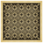 Siran 20x20cm Corner Cement Encaustic Tile, Black & Beige