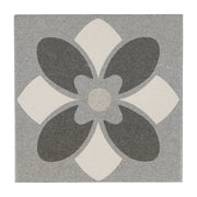 Atomic Encaustic Look Porcelain Tile, Black, White & Grey