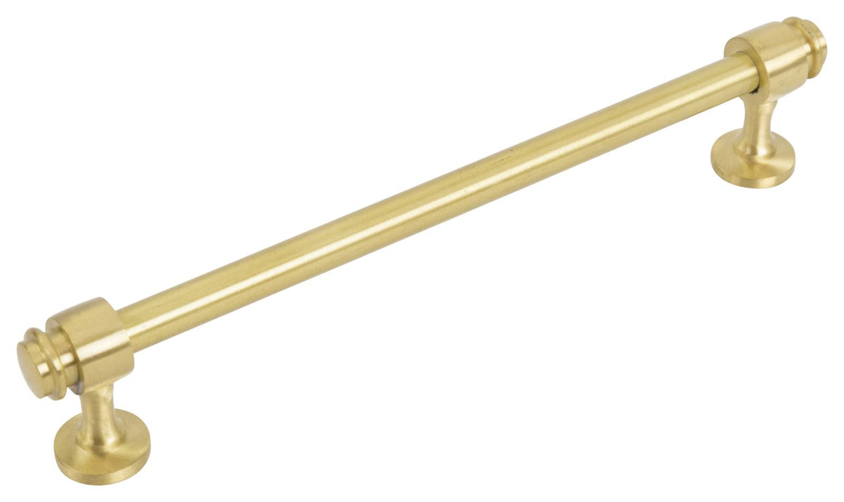 Scott Round 8 Inch Cupboard Handle, Raw Brass
