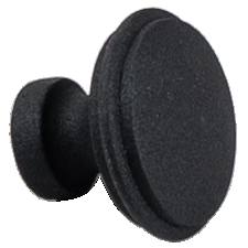 32mm Large Cupboard Knob Bevelled Edge, Matte Black