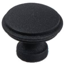 32mm Large Cupboard Knob Bevelled Edge, Matte Black