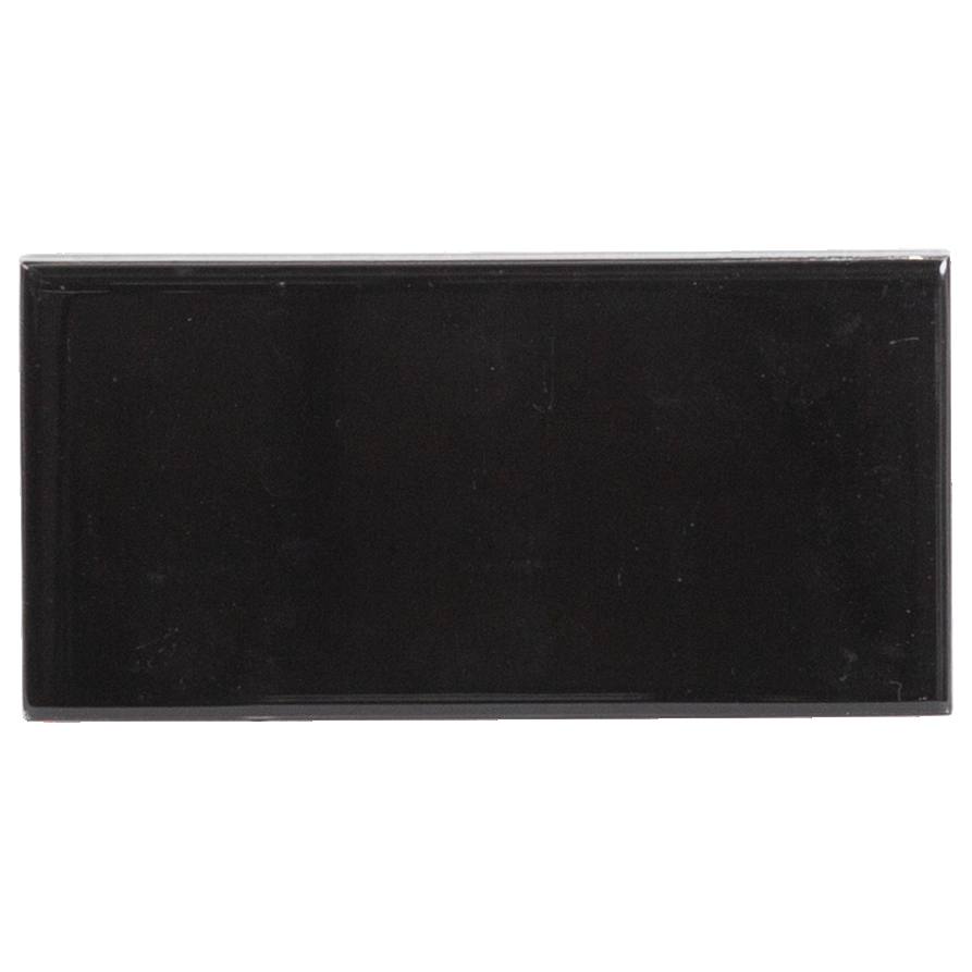 English Hearth Tile Gloss Black 6 x 3" 152 x 76mm