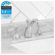 Astor Arched Basin Set with Metal Lever, Chrome