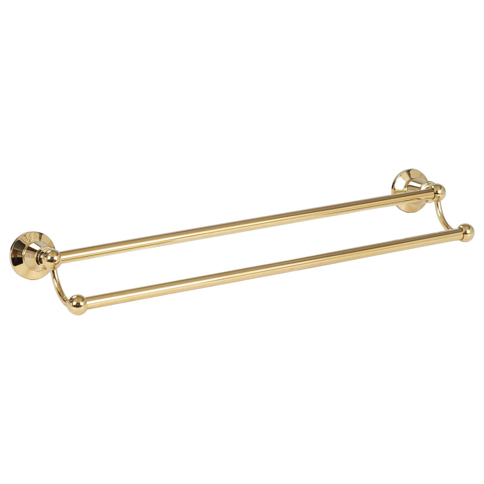 Noosa Double Towel Rail 600mm Gold PVD