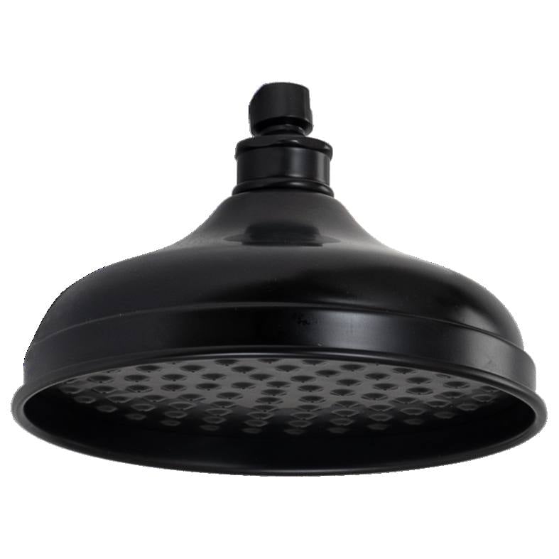 Albany 200mm Bush Shower Head Only, Black